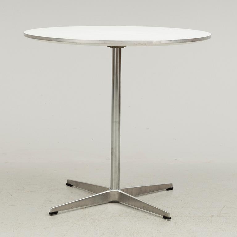 A "AJ" round table design Arne Jacobsen for Fritz Hansen, Denmark.