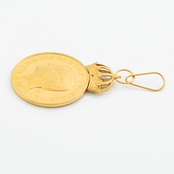 Carl XVI Gustaf, medalj i guld 18 k, 12.e storleken, Kungliga patriotiska sällskapet. 1996.