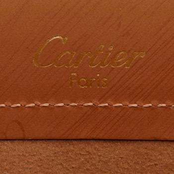 CARTIER, a beige leather handbag, "Cage".