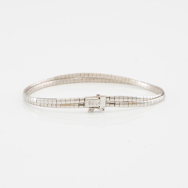 Bracelet 18K white gold, Unoaerre Italy.