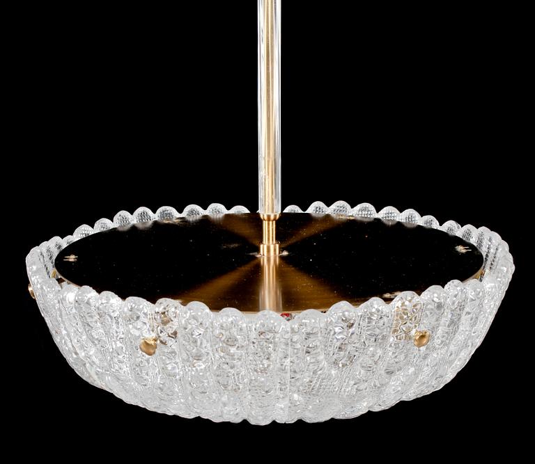 TAKLAMPA, "1200", Carl Fagerlund, Orrefors, 1960-tal. Höjd ca 55 cm.