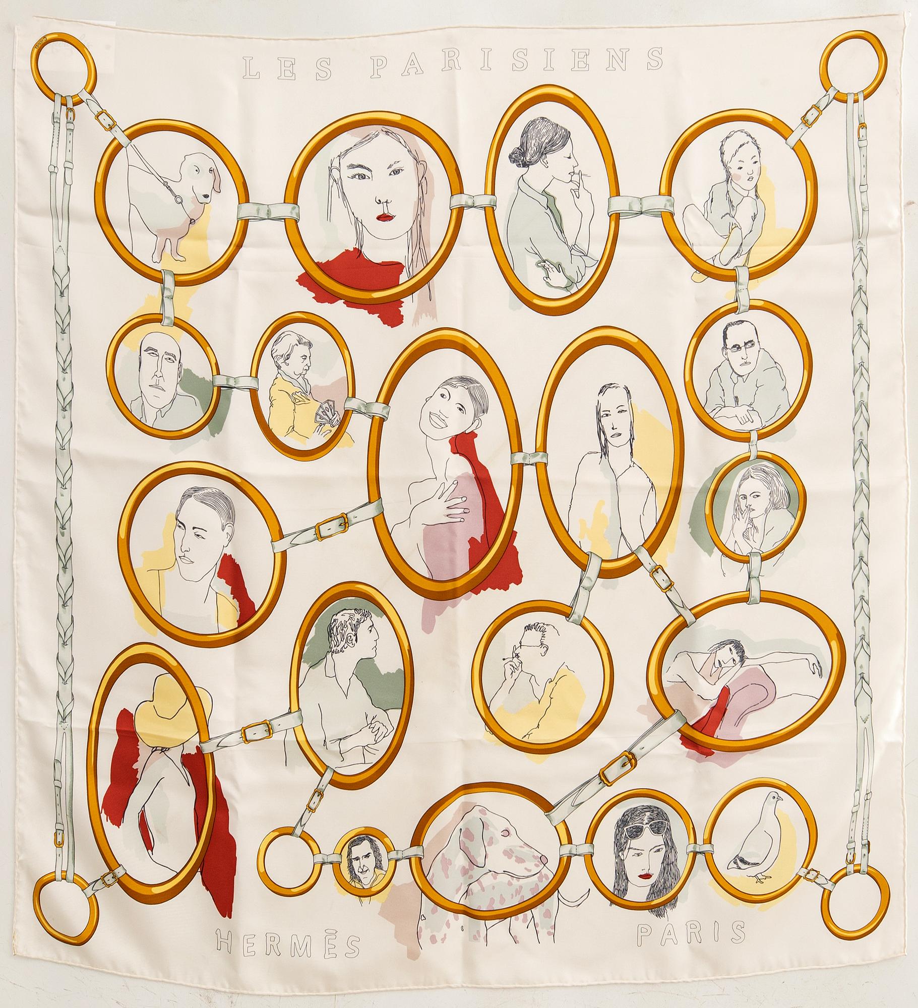 Hermes scarf "Les Parisiens".