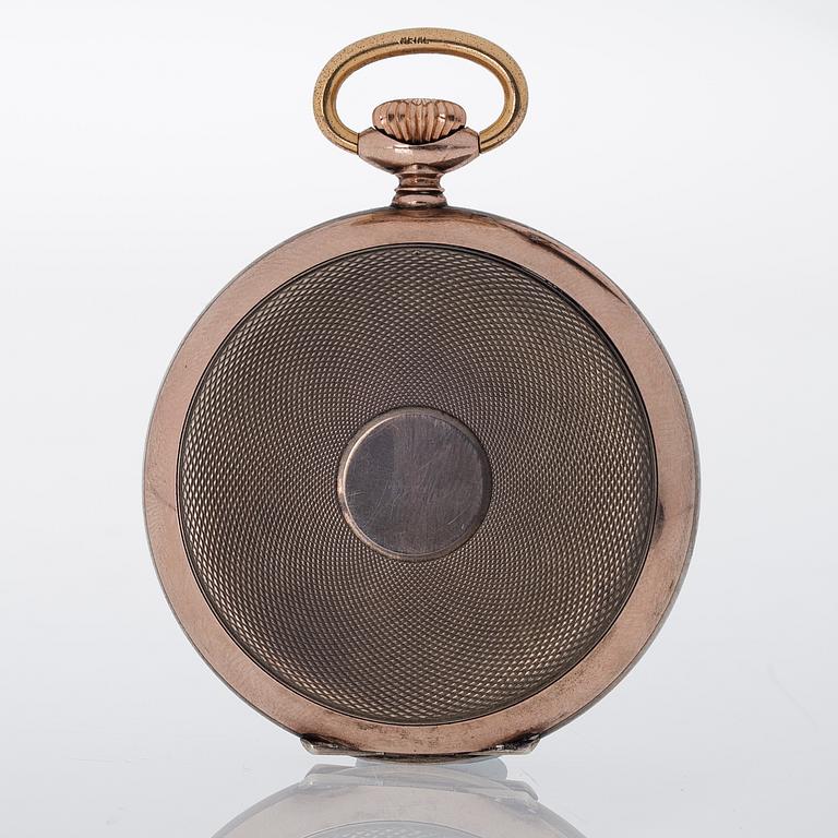 TASKUKELLO, Omega, hopeaa, 1900-luvun alku halkaisija noin 5 cm.