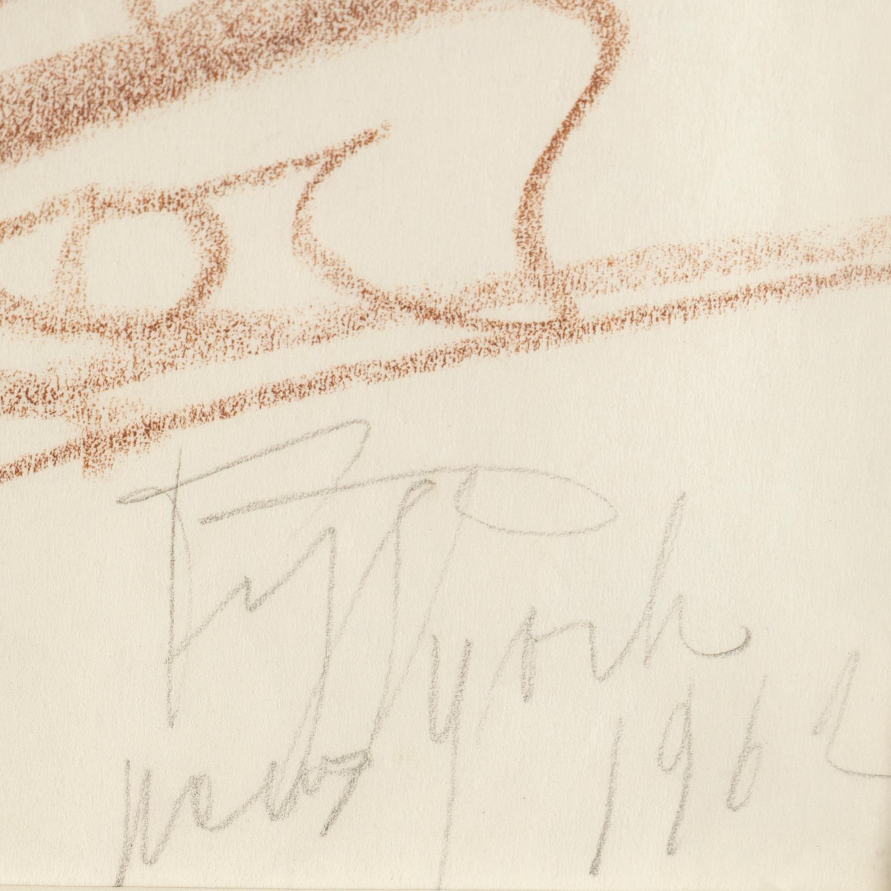 EDDIE FIGGE, pastel, signed and dated New York 1962.