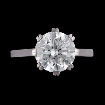 RING, briljantslipad diamant, 3.01 ct.