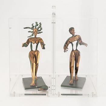 Timo Solin, skulpturer, ett par, signerad 73/100.