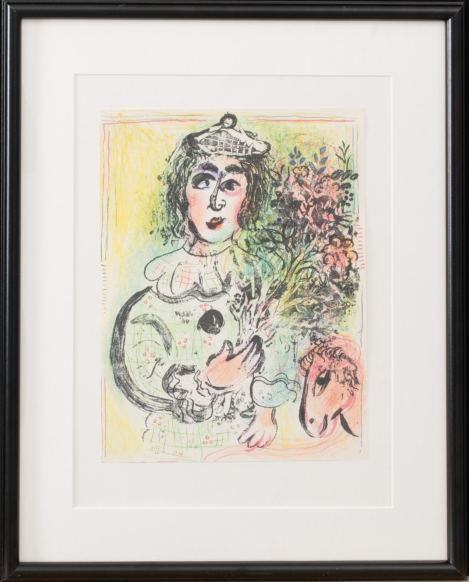 MARC CHAGALL, originalfärglitografi, utförd 1963.