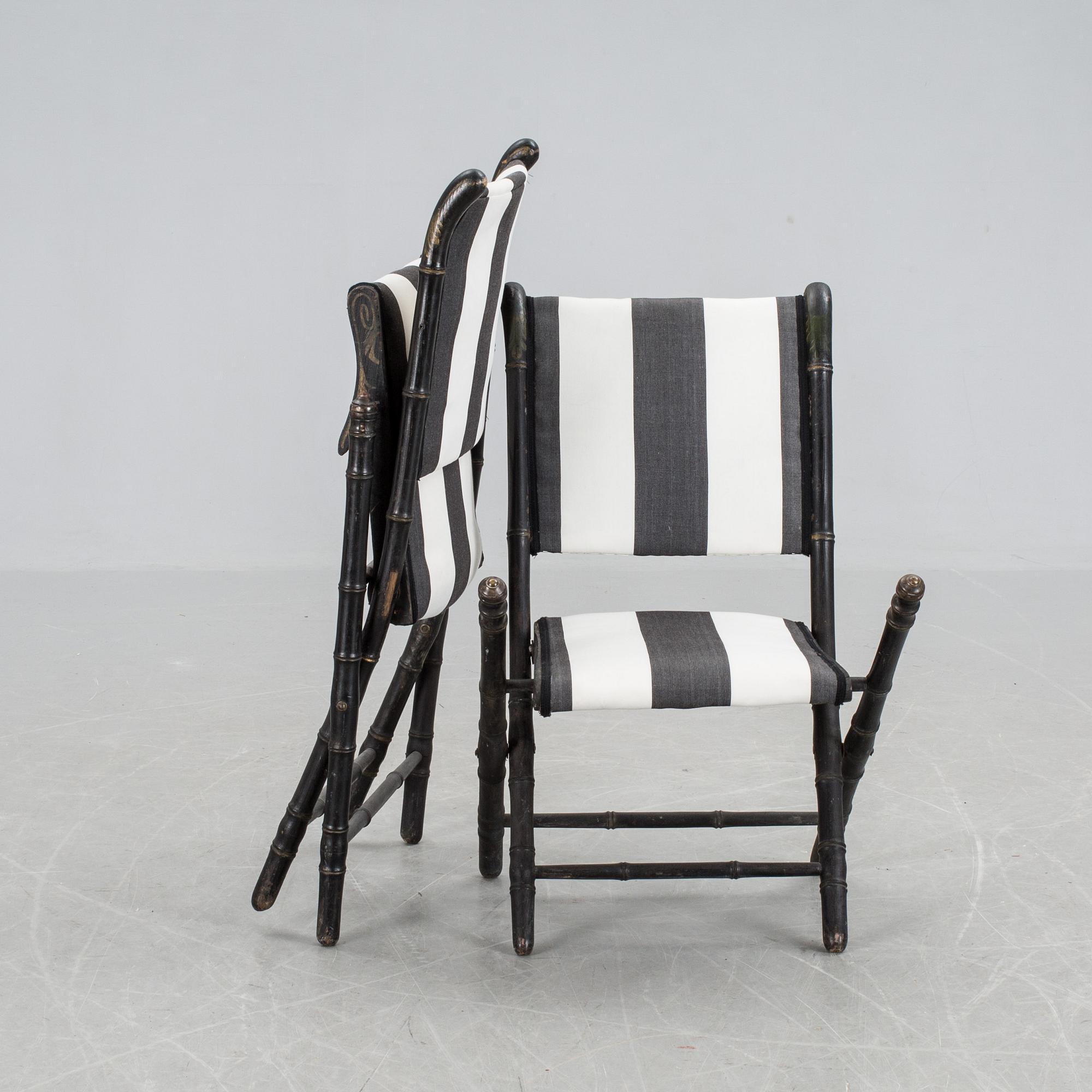 FÄLLSTOLAR, ett par, empire, 1800-talets första hälft.