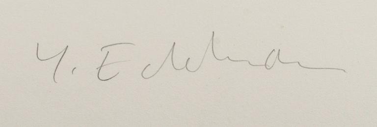 Yrjö Edelmann, färglitografi signerad och numrerad 56/150.