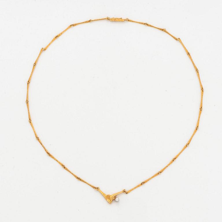 Björn Weckström, collier med briljantslipad diamant, Lapponia, 1997.