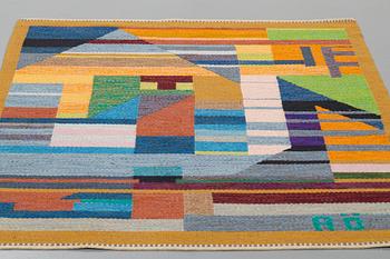 Agda Österberg, MATTA, rölakan, ca 160 x 125 cm, invävd signatur AÖ på framsidan och broderat AGDA ÖSTERBERG på baksidan.