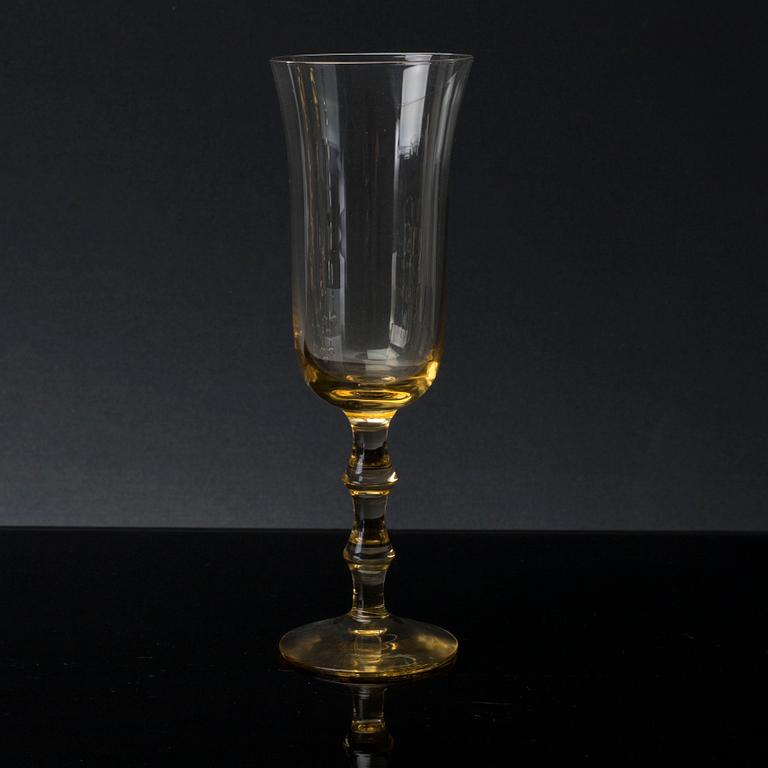 SIMON GATE, champagneglas, 10 st, "Salut", Orrefors Sandvik.