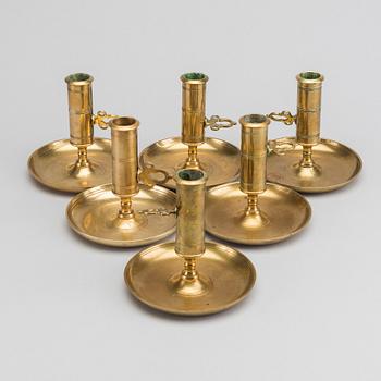 SIX SWEDISH CANDLESTICK BY SKULTUNA.