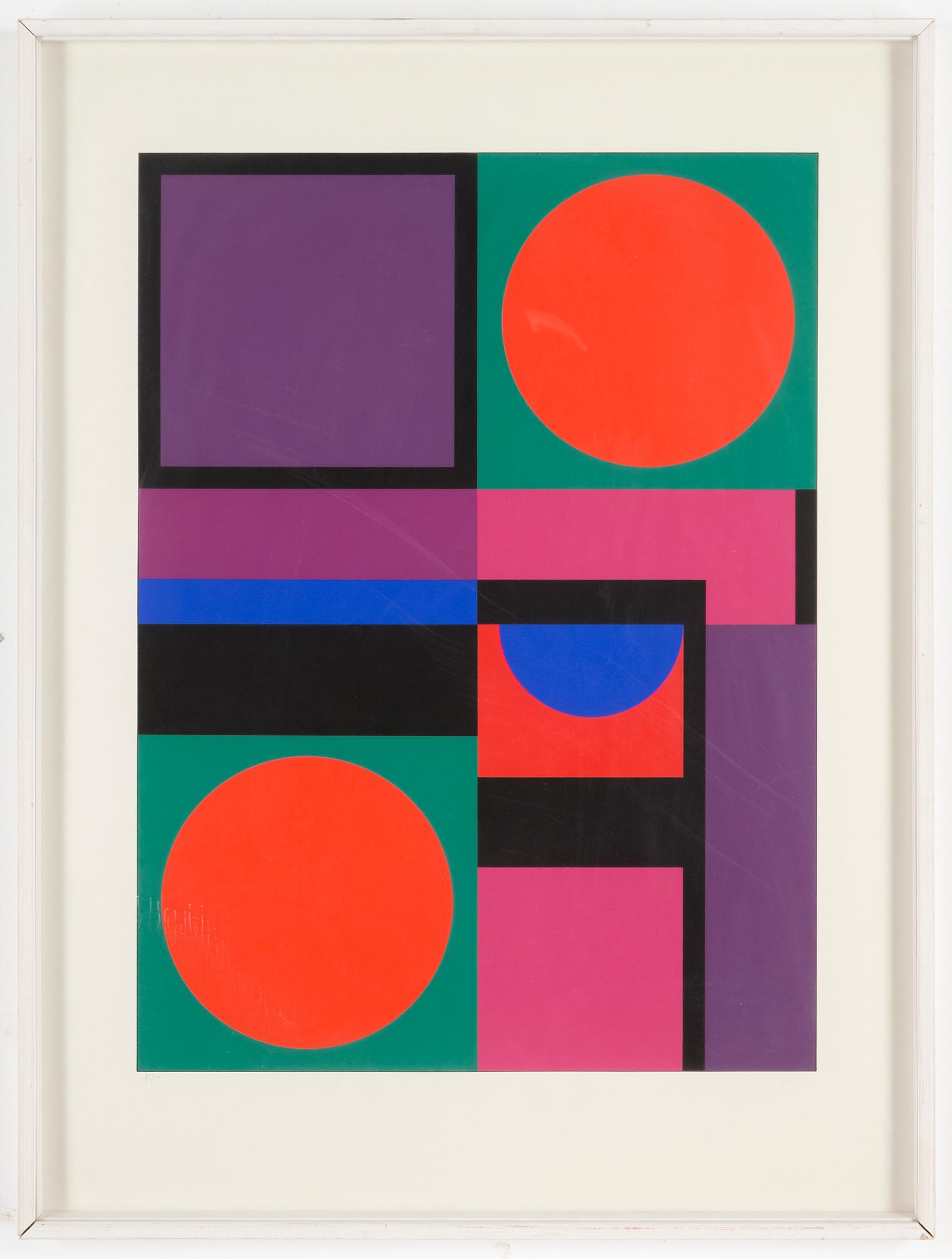 AUGUSTE HERBIN, silkprint in colours, signed and numbered 85/150.