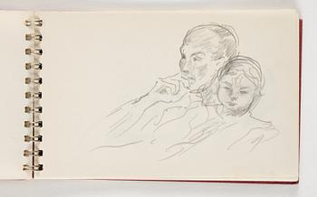 Lotte Laserstein, 10 små skissblock med teckningar.