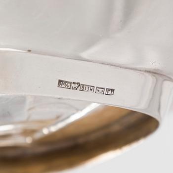 Two silver dishes, Hopeatehdas oy, Helsinki 1959 and 1962.