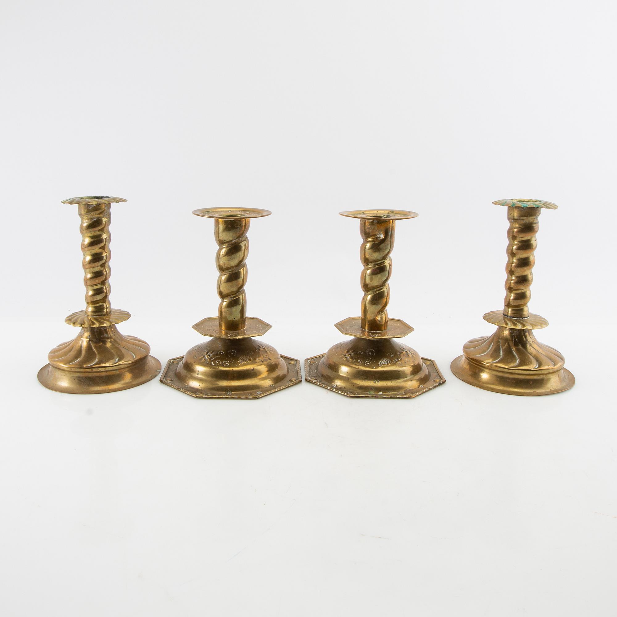 Candelabras 2 pairs Baroque style first half of the 20th century.