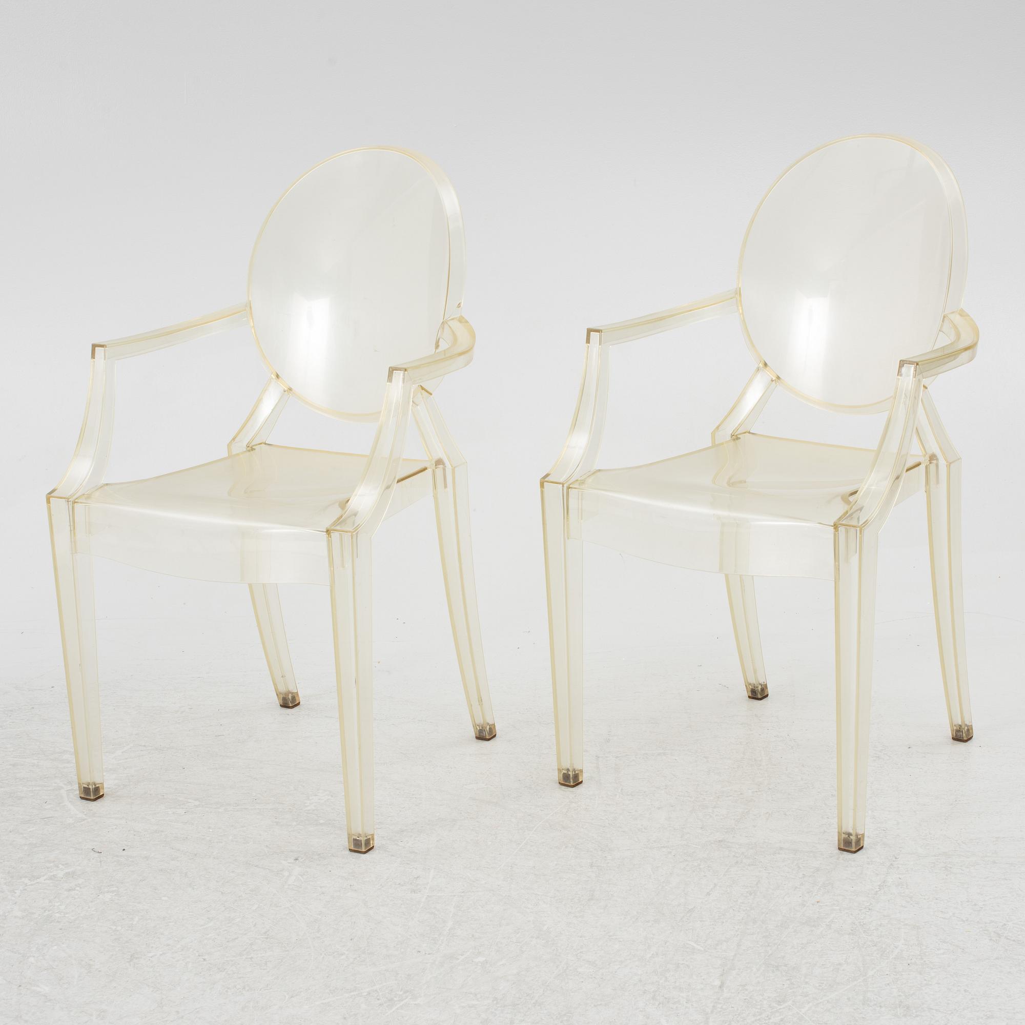 Philippe Starck, six 'Louis Ghost' armchairs, Kartell.