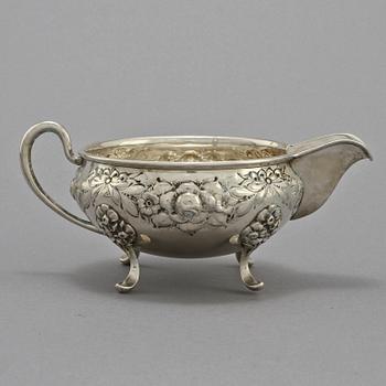 KAFFE OCH TESERVIS, 5 delar, silver, 830/1000, K Anderson, sv importstämplar, 1900-talets första hälft. Tot vikt 1454.