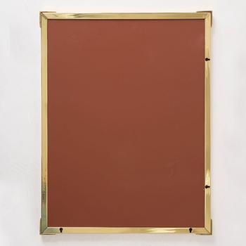 A morror in brass frame, 20th century.