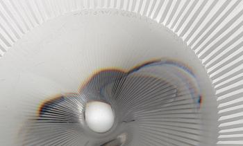 A Tapio Wirkkala glass bowl, Iittala, Finland 1956.