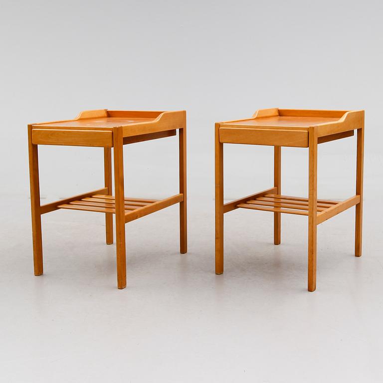 SÄNGBORD, 1 par, Bertil Fridhagen, Bodafors, 1900-talets mitt.