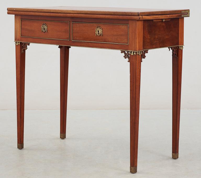 A late Gustavian late 18th century card table.