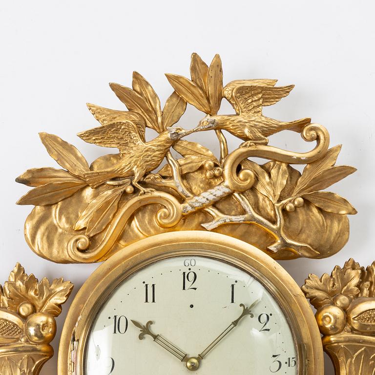 Wall clock, late Empire, Bengt Bahrman, 1829-1836.