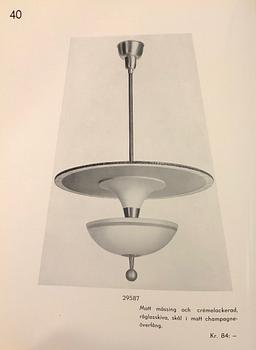 Erik Tidstrand, a ceiling lamp model "29587", Nordiska Kompaniet, 1930s.