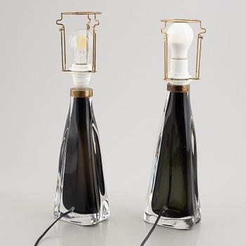 Carl Fagerlund, a pair of model 'RD 1323' table lamps, Orrefors 1950's/60's.