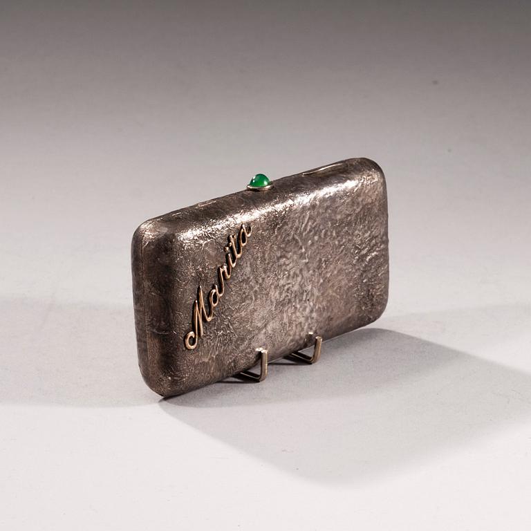 PORTMONNÄ, silver, Isakki Saha, Brahestad 1918. Tot. vikt 145,9 g.