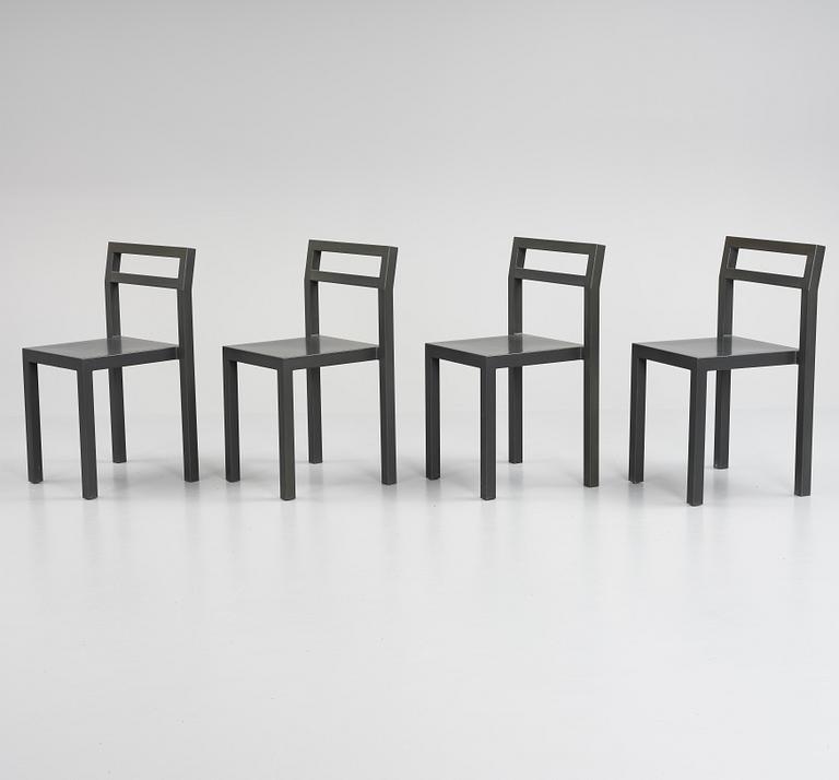 Boris Berlin/Poul Christiansen, a set of six 'Non' chairs, Komplot design, Källemo, 21st century.