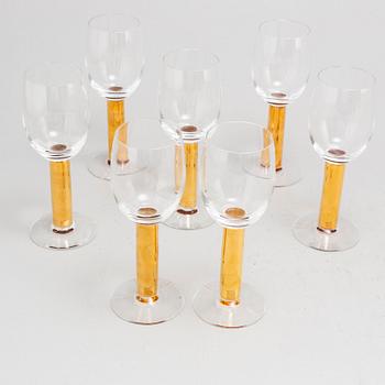 GUNNAR CYRÉN, seven 'Nobel' wine glasses, from Orrefors.