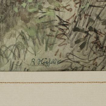 ROBERT HÖGFELDT, Akvarell, signerad.