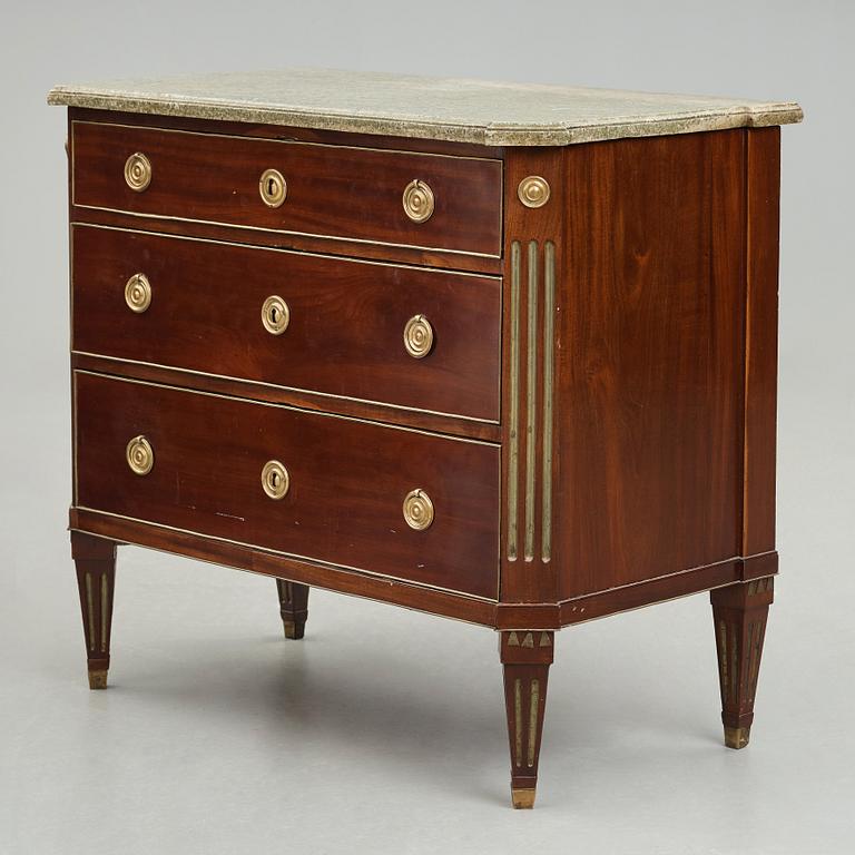 A Gustavian commode by Anders Lundelius 1781 (master in Stockholm 1778-1823).