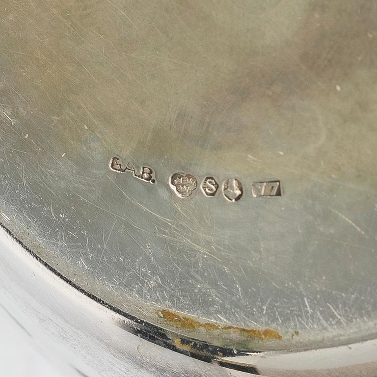 Guldsmedsaktiebolaget (GAB), Skål och vas, silver, Stockholm 1923-1928.