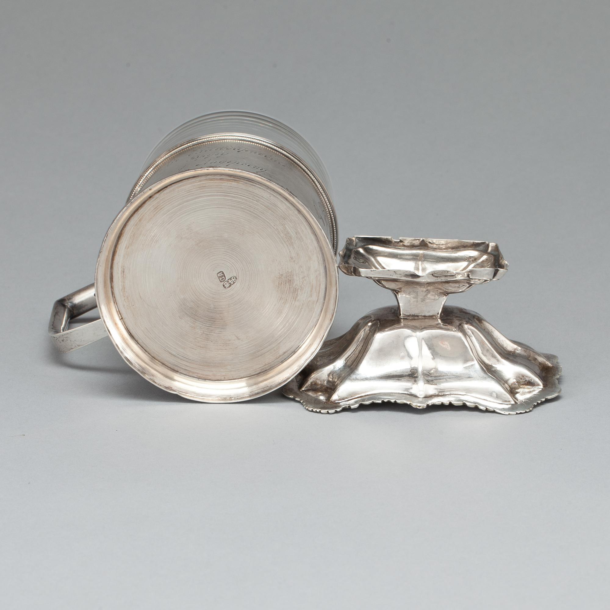 PARTI SILVER, 2 st Ryssland. 1848 samt omkring 1900. Vikt ca 148g.
