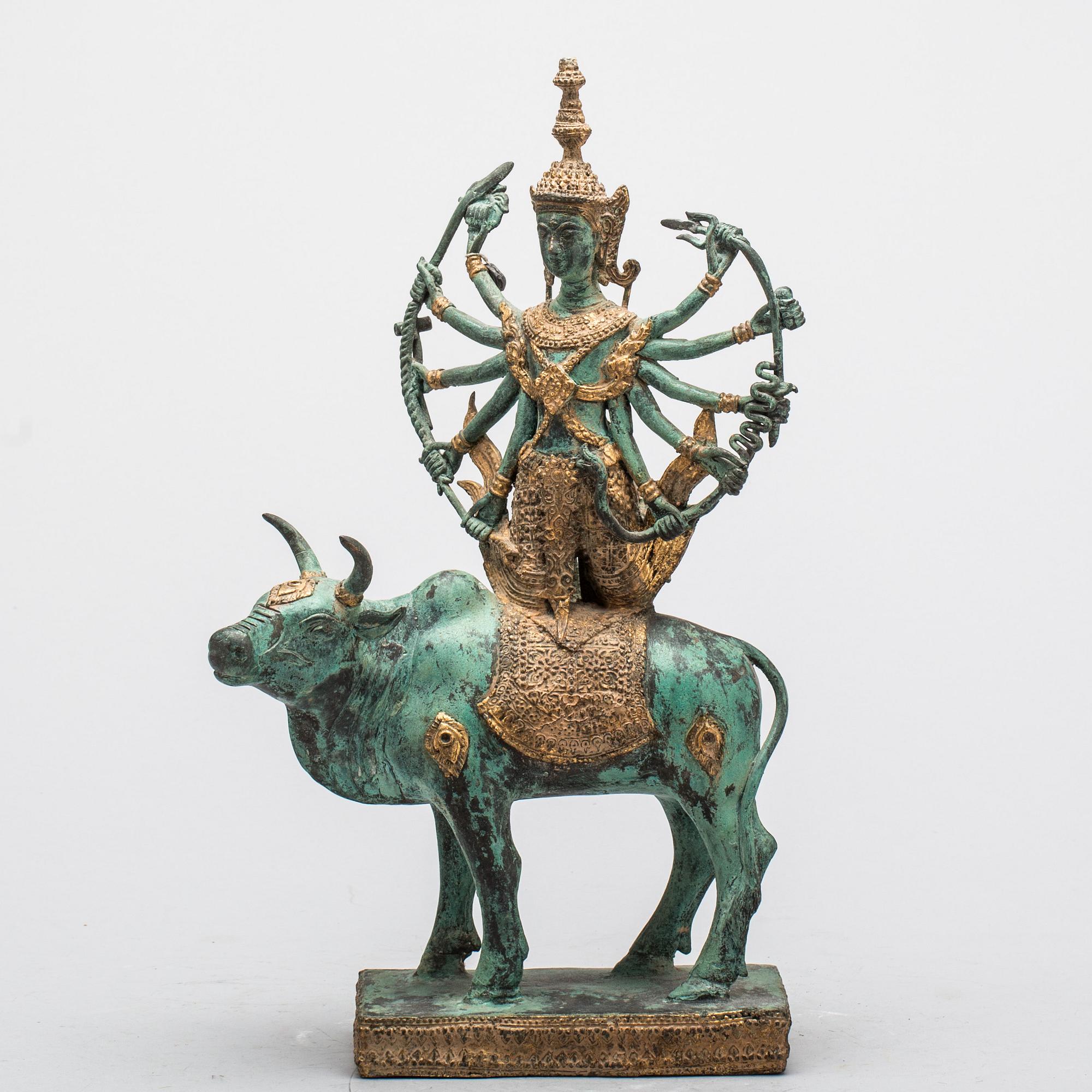 SKULPTUR, brons, orientalisk. 1900-tal.