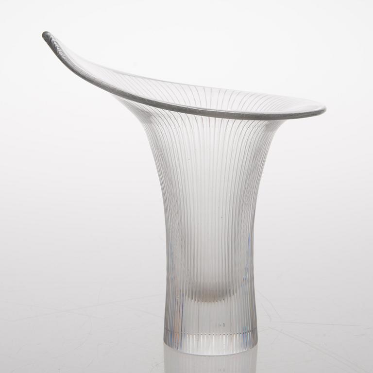 TAPIO WIRKKALA, VAS, glas, "Kantarell", signerad Tapio Wirkkala Iittala -56.