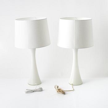 Berndt Nordstedt, a pair of model 'B-015' table lights, Bergboms, 1970's.