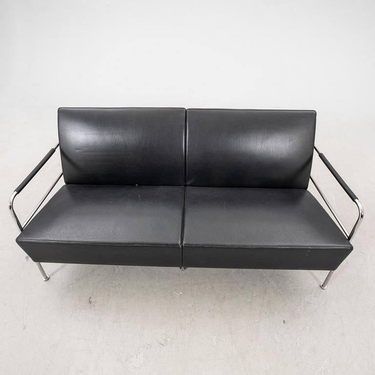 A leather upholstered 'Cinema' sofa by Gunilla Allard for Lammhults.