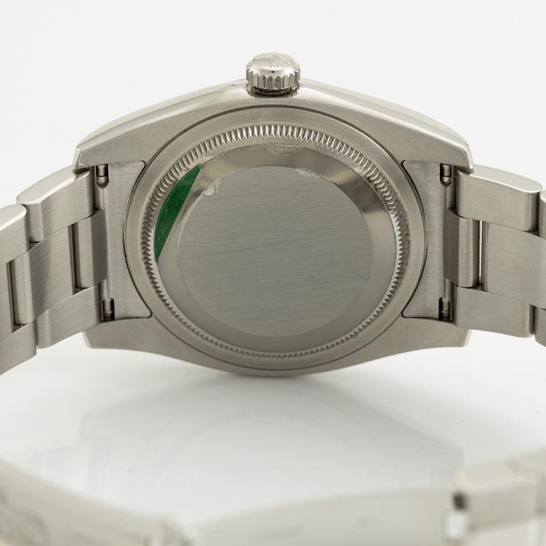 Rolex, Oyster Perpetual, "Silver Diamond Dial", Datejust, wristwatch, 36 mm.