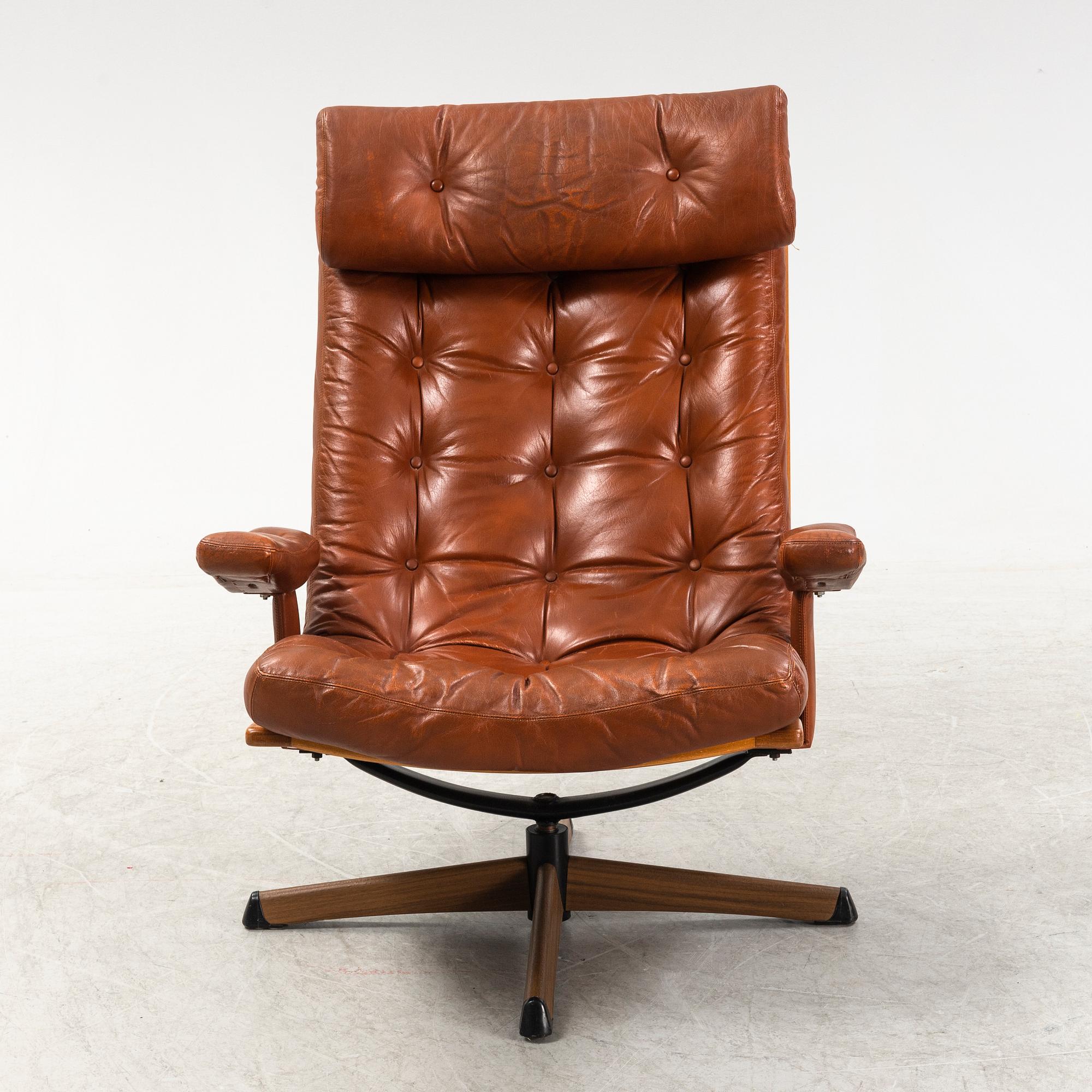 Fåtölj, Göte Möbler, Nässjö, 1970-tal.