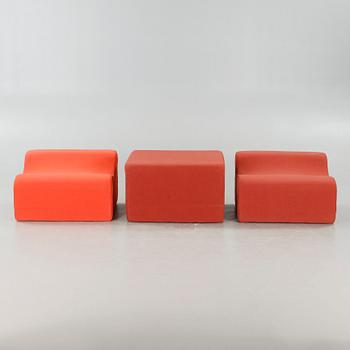 Two module chairs and one stool, designed by Terje Meyer.