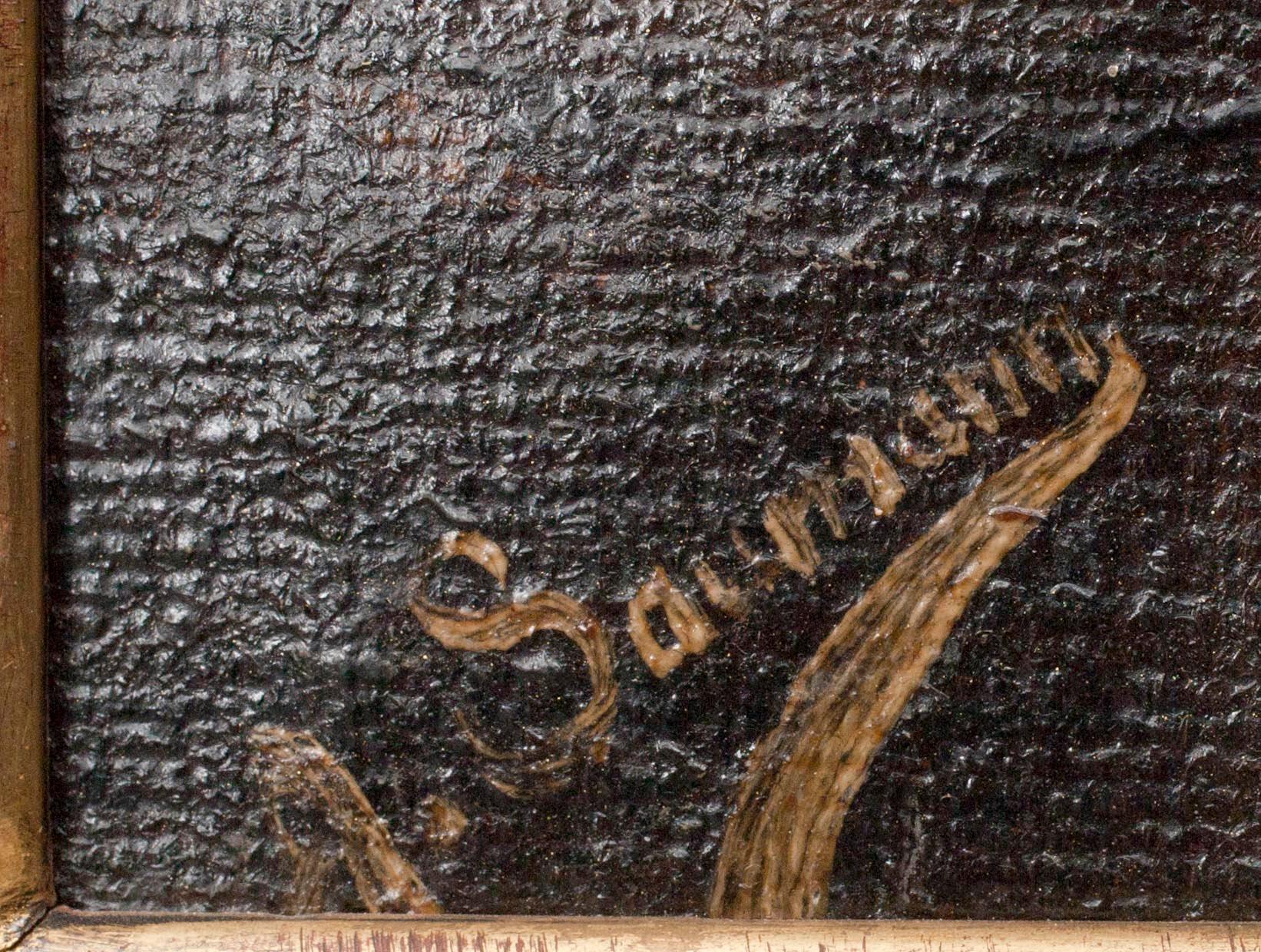 OKÄND KONSTNÄR, olja på duk, sign. A. Saumann.