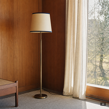 A floor lamp, HW Armatur, 1950s-60s.