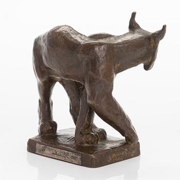 Jussi Mäntynen, 'Lynx sensing danger'.