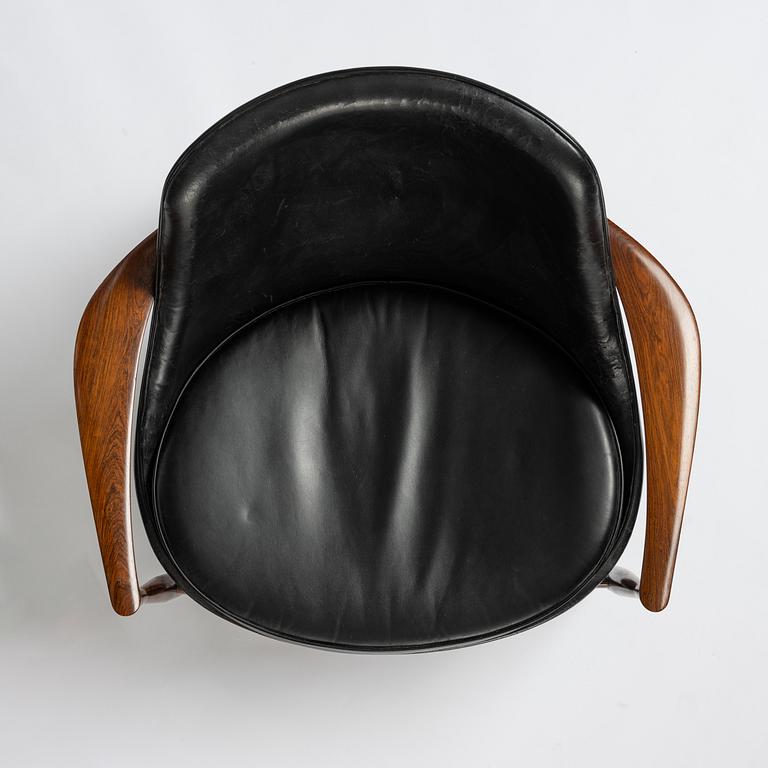 Ib Kofod-Larsen, a rosewood "Elizabeth" easy chair, cabinetmakers Christensen & Larsen, Denmark, 1950s-60s.