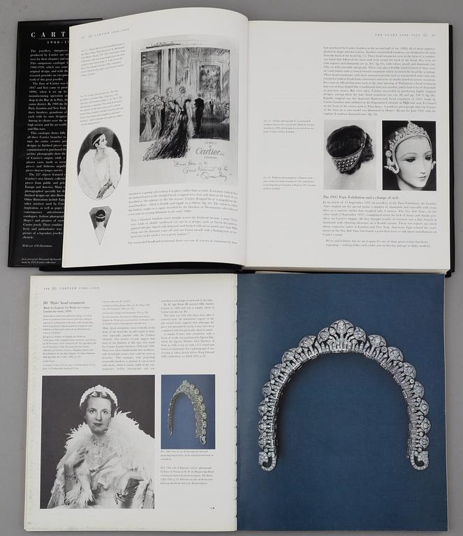 BOOKS, 5 vol. About Cartier Jewelry.