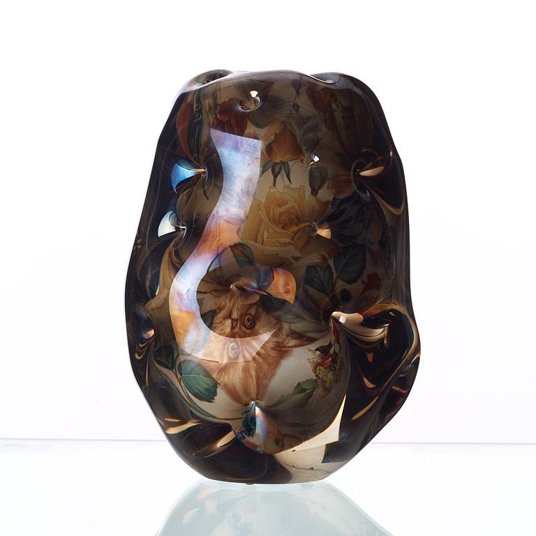 Per B. Sundberg, a unique 'Fabula' glass vase, Orrefors 1999.